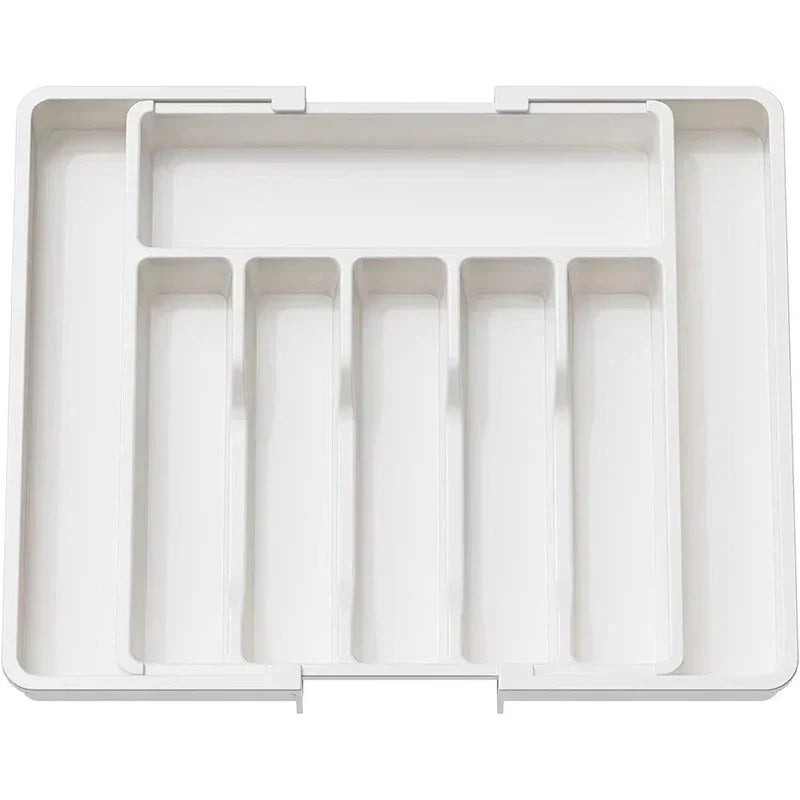Cutlery Drawer Organizer Extendable Food-Safe Non-Slip