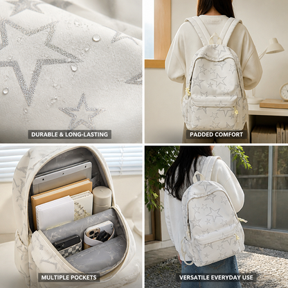 Durable Star-Patterned School Backpack