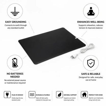 Earthing Mat Plug-In Outlet No Batteries Needed
