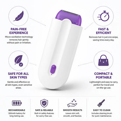 Hair Removal Kit Gentle Micro-Oscillation Pain-Free Rechargeable & Portable