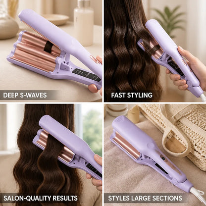 Hair Waver Triple-Barrel 1.26 Inch French Waves