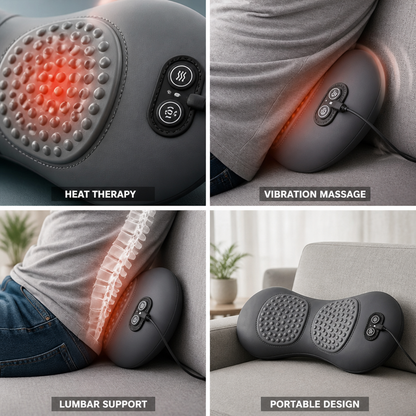 Heat & Vibration Lumbar Massager (3-In-1)