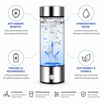 Hydrogen Water Ionizer Portable Rechargeable