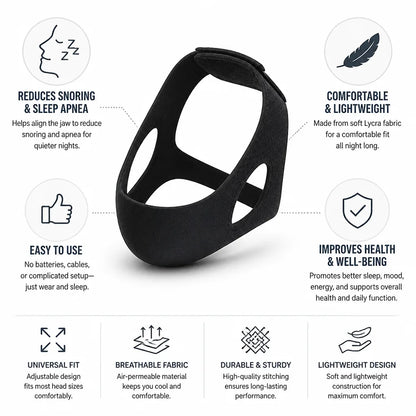 Jaw Strap Anti-Snoring Lycra Universal Fit