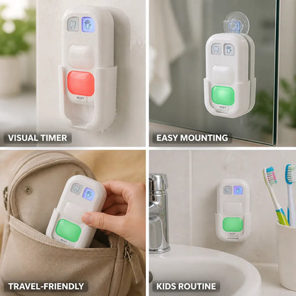 Kids Hygiene Timer LED Guided 2-Min Mode Suction Mount
