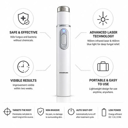 Nail Fungus Treatment Kit Laser Infrared & Blue Light
