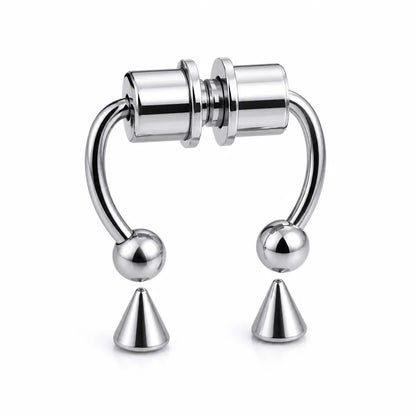 Nose Ring Magnetic Non-Piercing Interchangeable Spikes