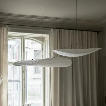 Pendant Lamp Handmade Silk Shade Integrated LED Remote Control