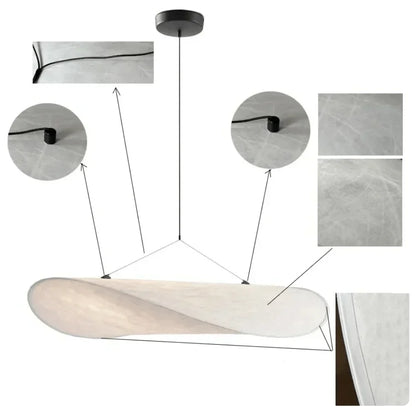 Pendant Lamp Handmade Silk Shade Integrated LED Remote Control
