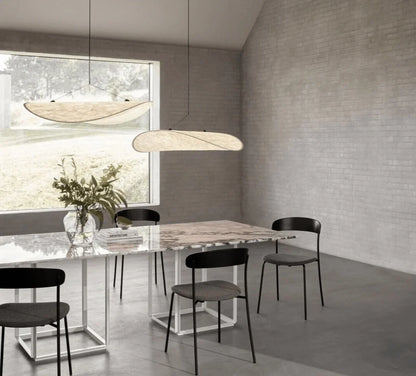 Pendant Lamp Handmade Silk Shade Integrated LED Remote Control