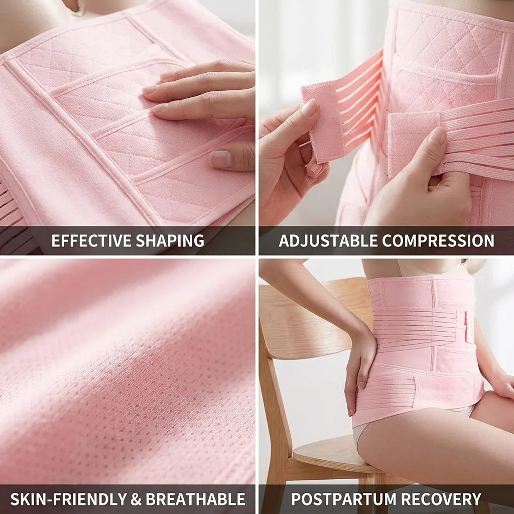 Postpartum Support Belt Adjustable Compression & Breathable Spandex