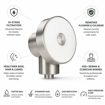 Shower Head Filtered High-Pressure Replaceable Cartridge