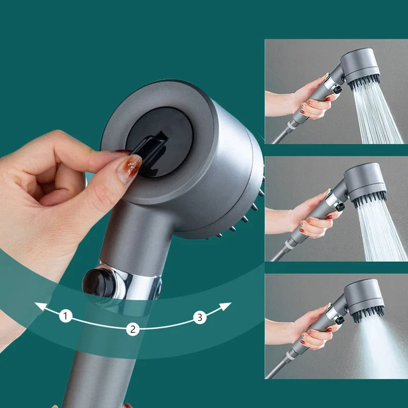 Shower Head Water-Saving Massage Spray Replaceable Filter