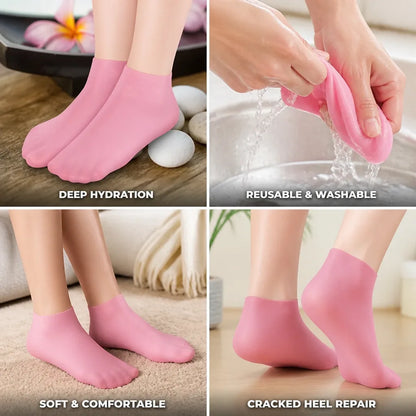 Socks Cracked Heel Repair Gel-Infused Moisturizing