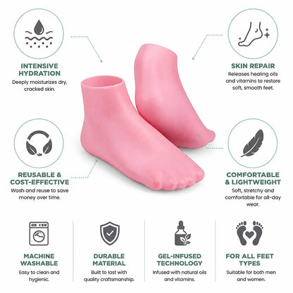 Socks Cracked Heel Repair Gel-Infused Moisturizing