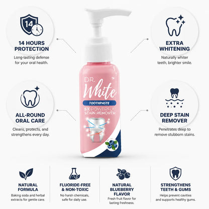 Toothpaste Baking Soda Whitening Fluoride-Free