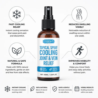 Topical Spray Cooling Joint & Vein Relief