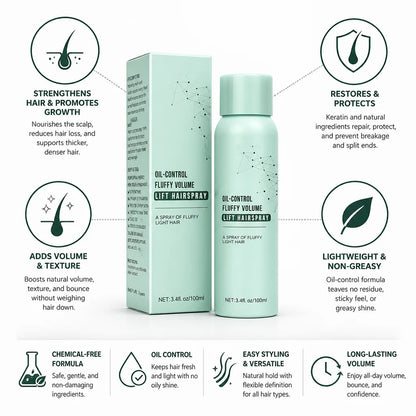 Volumizing Hair Spray Keratin Oil Control Non-Greasy 100 mL