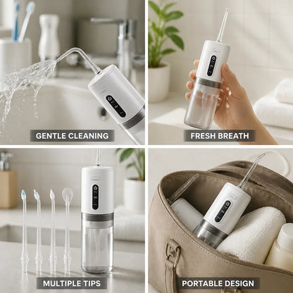 Water Flosser Cordless Rechargeable Interchangeable Nozzle Tips