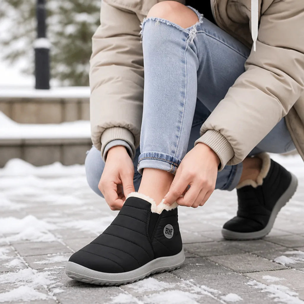 Winter Boots Waterproof Oxford Fur-Lined & Arch Support