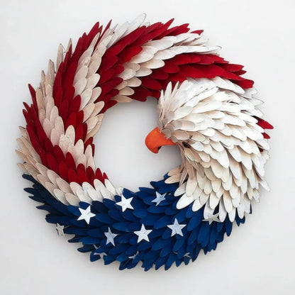 Wreath 3D Eagle Boxwood Weather-Resistant
