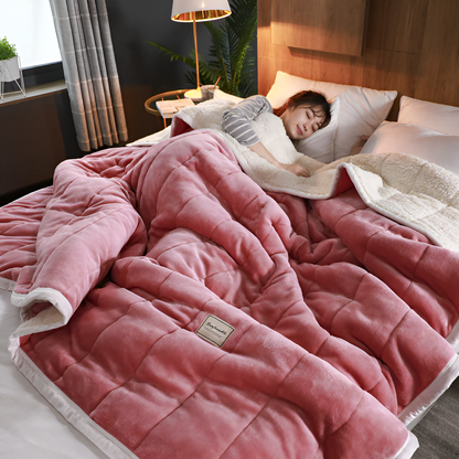 Luxe Fleece Blanket | Super Soft Warm Blanket with Elegant Design | Perfect for Cozy Nights