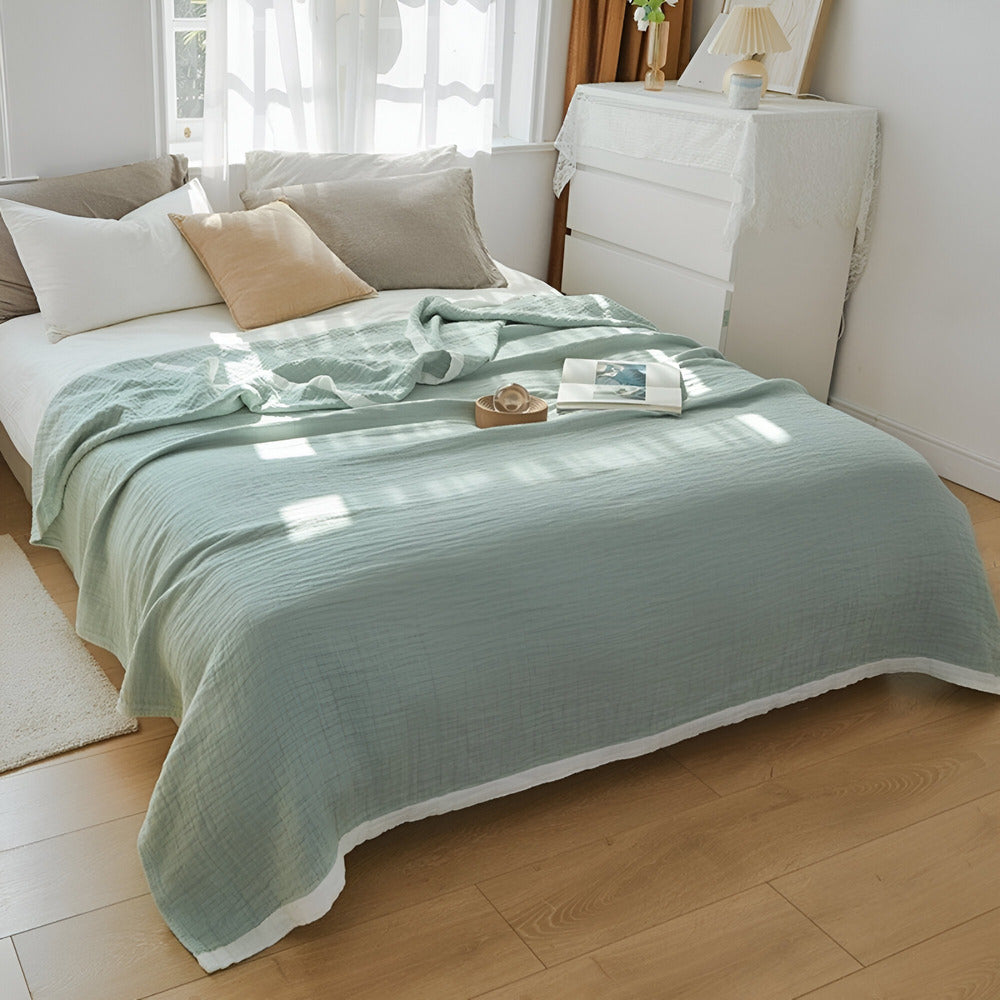 Luxurious Cooling Blanket | Multi-Layered Muslin Cotton for Breathable Summer Comfort