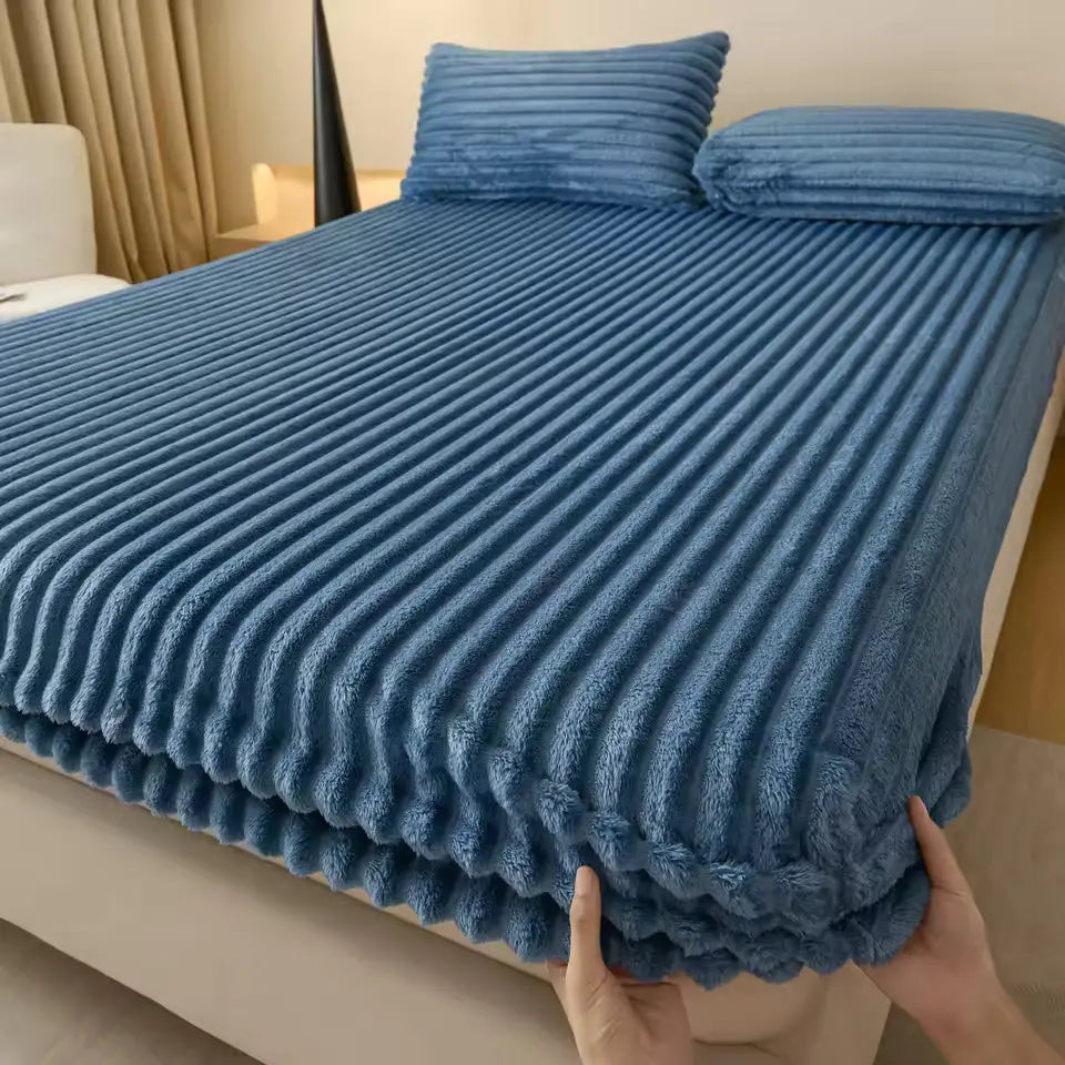 Ortekor Luxurious Faux Fur Bed Sheet | Deep Pocket Design for Ultimate Comfort