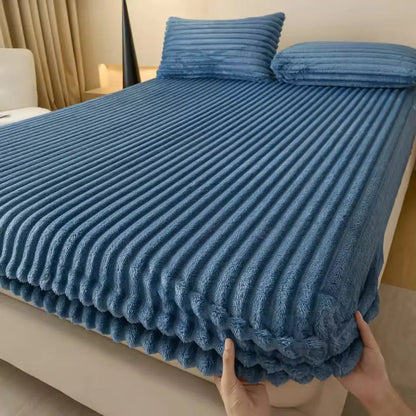 Ortekor Luxurious Faux Fur Bed Sheet | Deep Pocket Design for Ultimate Comfort