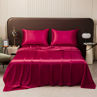 Ortekor Luxurious Satin Bed Sheet | Cooling Silky Fabric for Refreshing Sleep | Moisture-Wicking Design for Ultimate Comfort