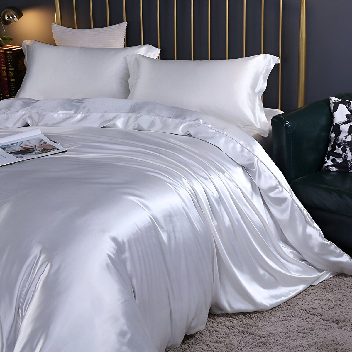 Luxurious Silk Duvet Cover with Cooling Comfort | Elegant Bedding for Refreshing Sleep