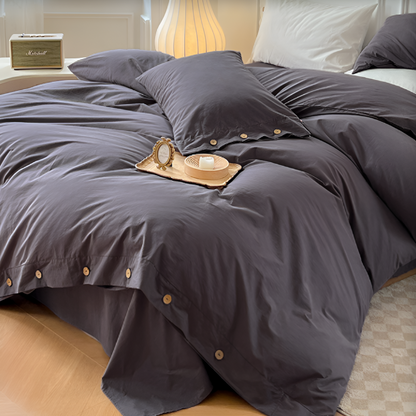 Luxury Breathable Bedding Set with 2 Pillowcases – Soft Cotton Scandinavian Design