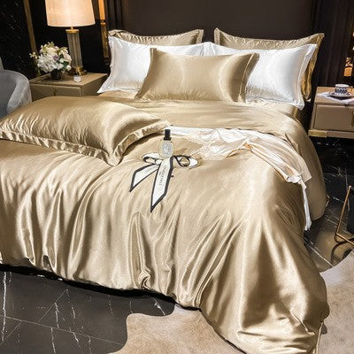 Luxury Silk Satin Bedding Set | 4-Piece Duvet Covers for Ultimate Comfort