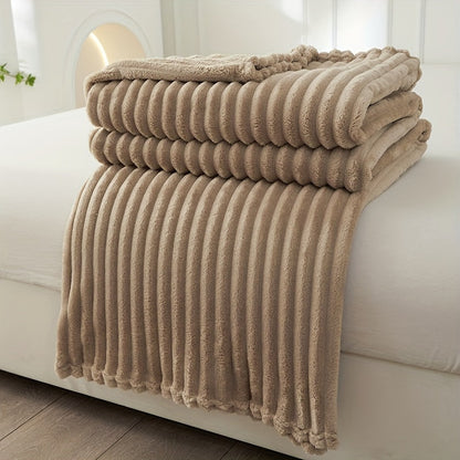 Luxury Soft Plush Rib Blanket – Warm and Stylish for Sofa and Bed