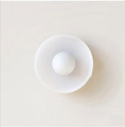 12-Inch Glass Flush Mount Ceiling Light LED Compatible for Kitchen Bedroom Living Room Minimalist Scandinavian Modern Home Lighting Fixture