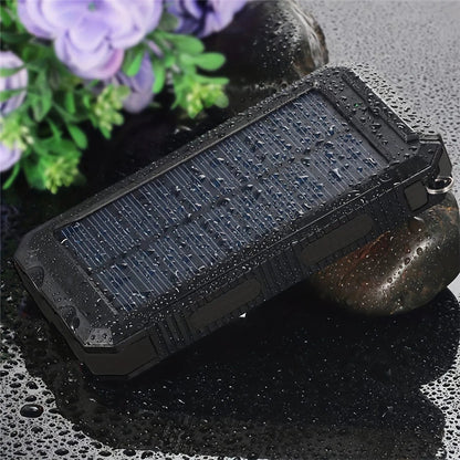 PowerFlash Portable | Solar Phone Charger with Dual LED Flashlights | 20000 mAh Power Bank for Outdoor Adventures