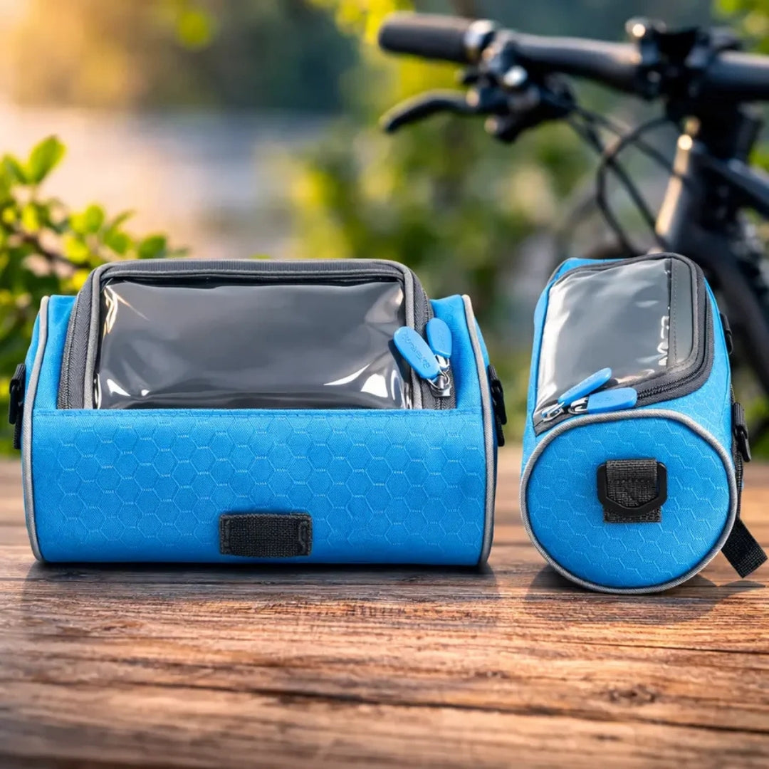 Handlebar Bike Bag with Clear Touch Window – Waterproof Phone Pouch for Cycling, Navigation & Essentials Storage