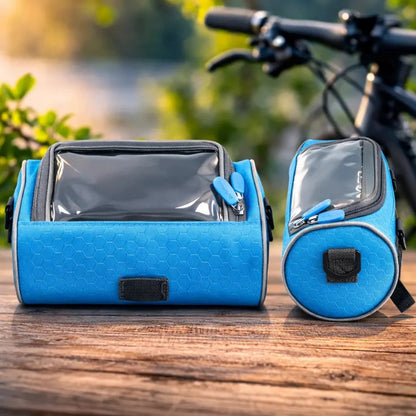 Handlebar Bike Bag with Clear Touch Window – Waterproof Phone Pouch for Cycling, Navigation & Essentials Storage