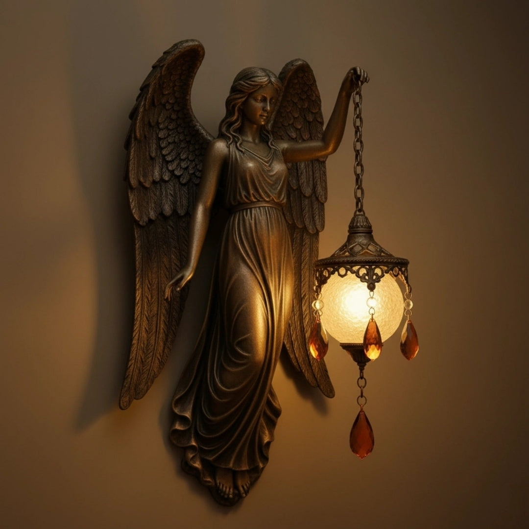 Sculptural Mythological Wall Sconce with Warm Ambient Glow for Living Room & Bedroom Decor