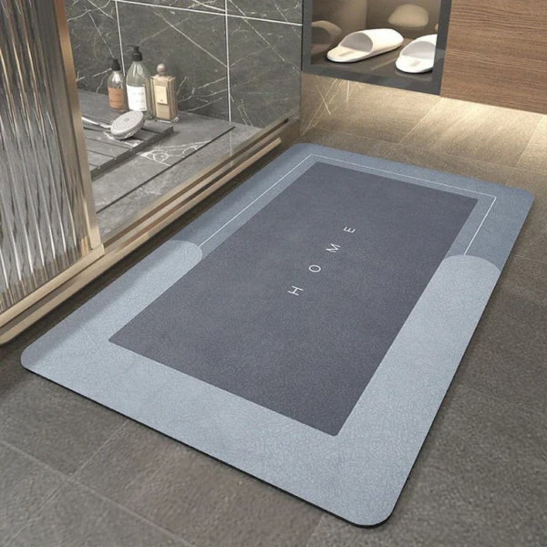 Non-Slip Quick-Dry Bath Mat Absorbent Bathroom Rug for Shower Floor Kitchen Entryway Soft PVC Microfiber Bedroom Laundry Room