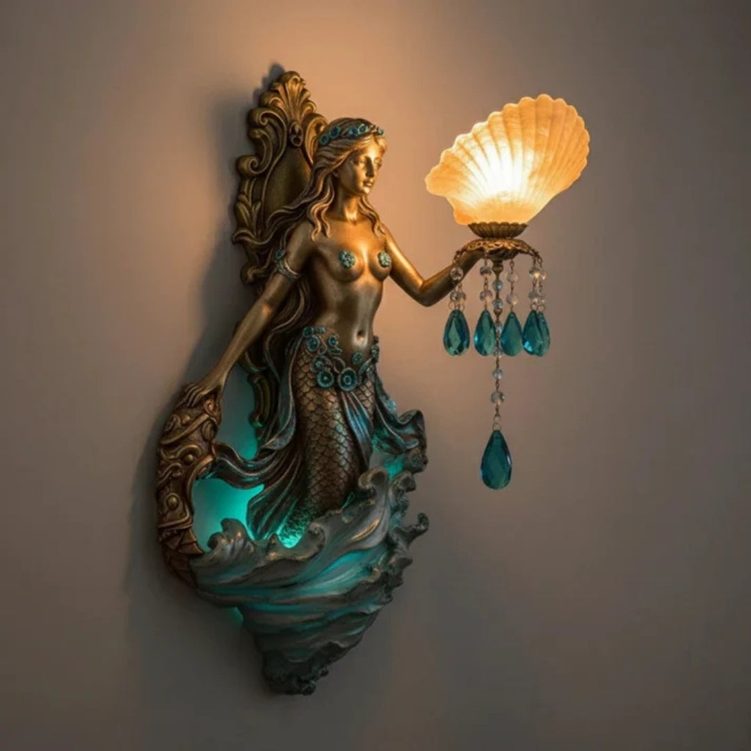 Sculptural Mythological Wall Sconce with Warm Ambient Glow for Living Room & Bedroom Decor