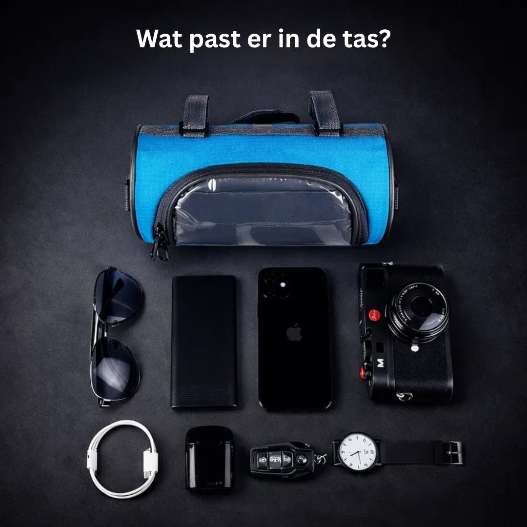 Handlebar Bike Bag with Clear Touch Window – Waterproof Phone Pouch for Cycling, Navigation & Essentials Storage