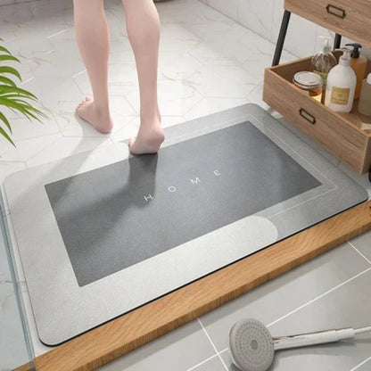 Non-Slip Quick-Dry Bath Mat Absorbent Bathroom Rug for Shower Floor Kitchen Entryway Soft PVC Microfiber Bedroom Laundry Room