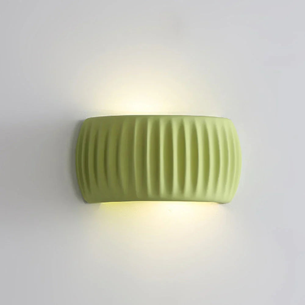 Sconce Light Fixture for Bedrooms and Hallways – 9.4 inch Resin Accent Fixture in Soft Cream – Wired Bulb Socket for Modern Interiors – Spac