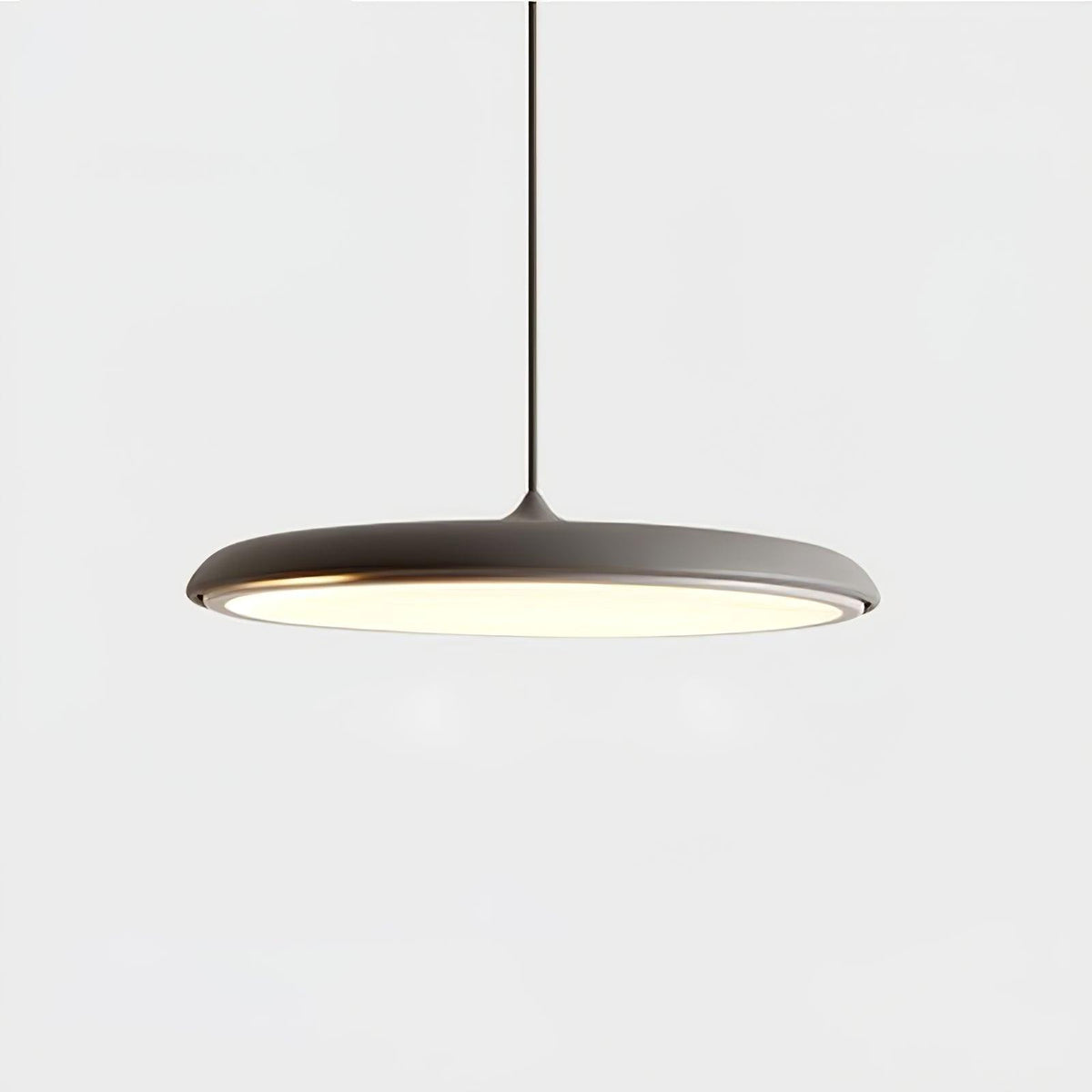 LED Hanging Fixture Acrylic Disc 16 Inch 24W for Kitchen Island Dining Room Table Adjustable Cord Modern Overhead Lighting Warm Glow 3000K