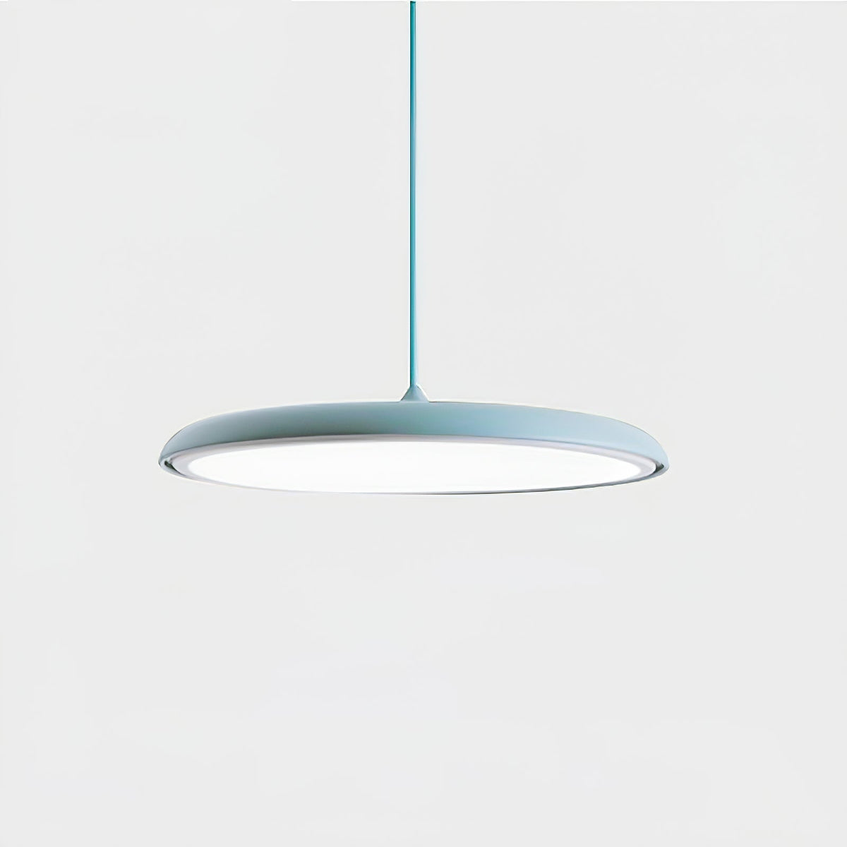 LED Hanging Fixture Acrylic Disc 16 Inch 24W for Kitchen Island Dining Room Table Adjustable Cord Modern Overhead Lighting Warm Glow 3000K