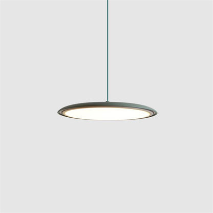 LED Hanging Fixture Acrylic Disc 16 Inch 24W for Kitchen Island Dining Room Table Adjustable Cord Modern Overhead Lighting Warm Glow 3000K