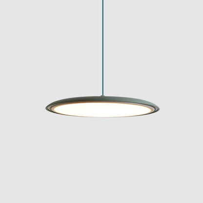 LED Hanging Fixture Acrylic Disc 16 Inch 24W for Kitchen Island Dining Room Table Adjustable Cord Modern Overhead Lighting Warm Glow 3000K
