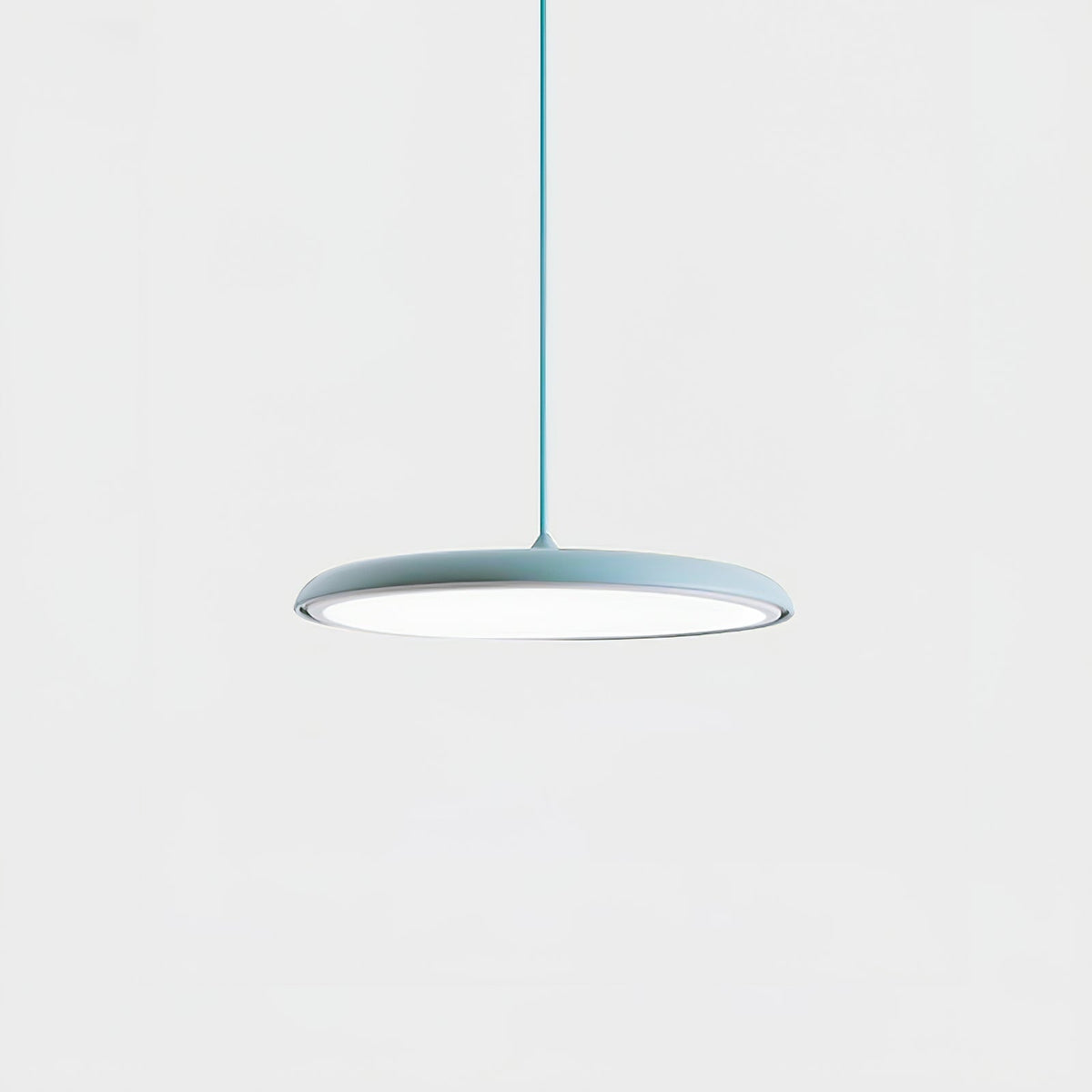 LED Hanging Fixture Acrylic Disc 16 Inch 24W for Kitchen Island Dining Room Table Adjustable Cord Modern Overhead Lighting Warm Glow 3000K