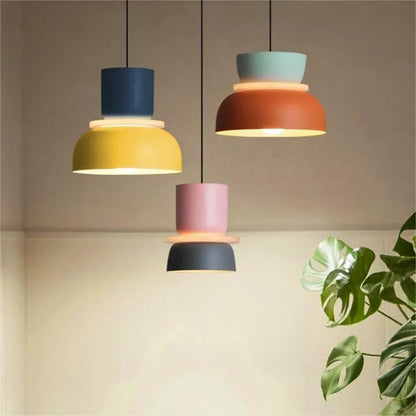 Dual-Layer Overhead Fixture 11.4 in Aluminum Acrylic Nordic Style Kitchen Dining Living Bedroom Suspended Drop Light for Small Spaces Contem